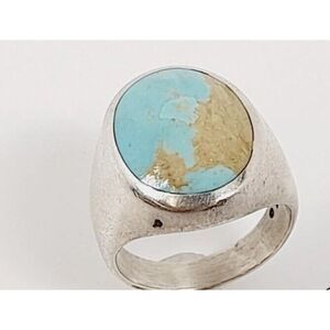 KABANA Sterling Silver and Turquoise With Brown Matrix Ring Size 6.75 Unisex